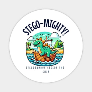 Stego-mighty: Stegosaurus Steers the Ship Magnet